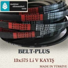 V-13x575 Li BELTPLUS KAYIŞ (DÜZ) (TÜRK MALI) 13*575